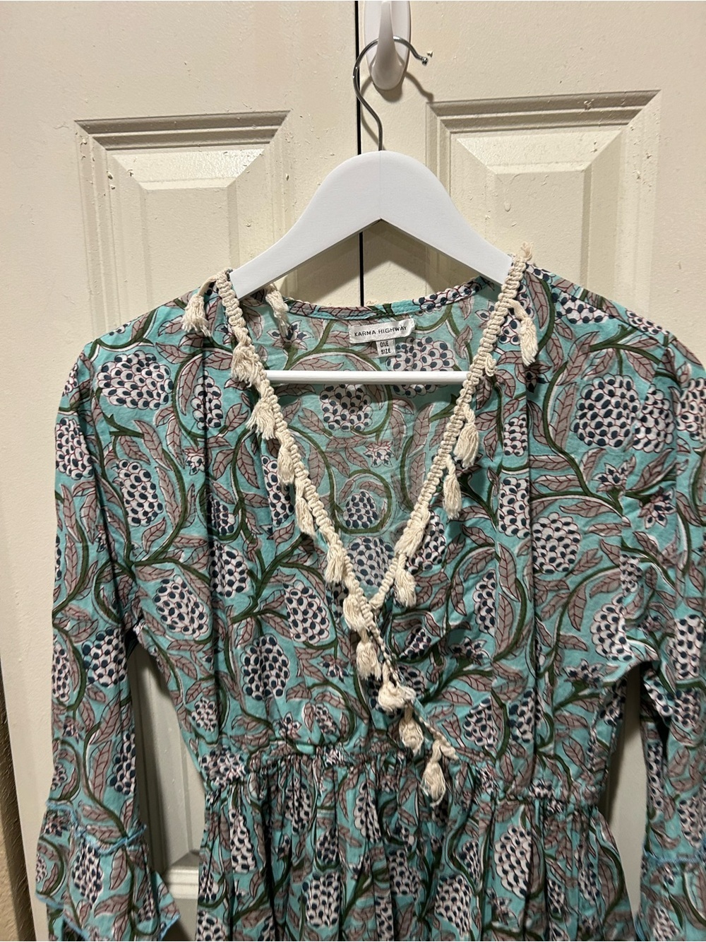 Karma Highway Ruffle Tiered Bohemian Romantic Feminine Unique Artsy,size M - Picture 7 of 8